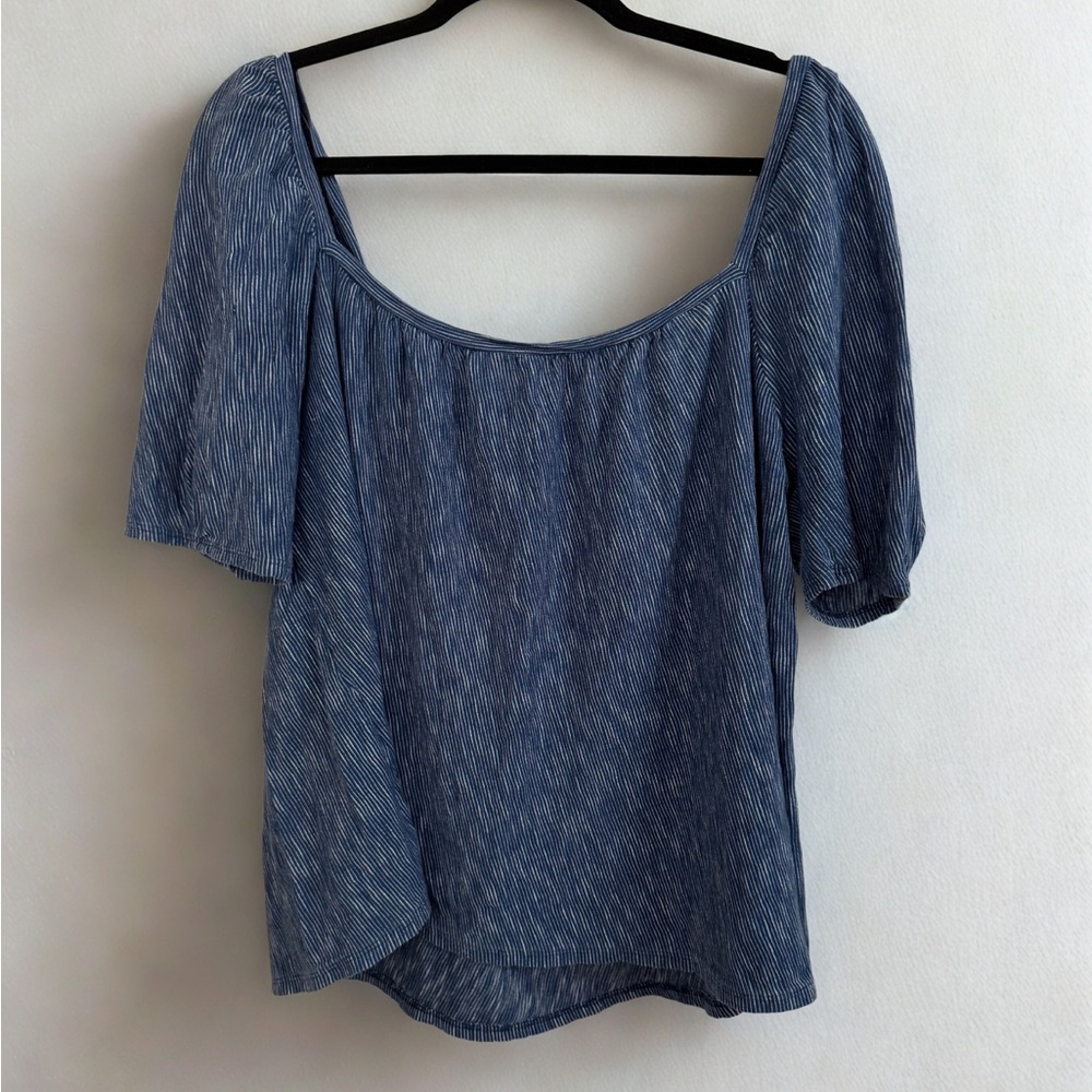 Anthropologie 9-H15 stcl Striped Peasant Blouse